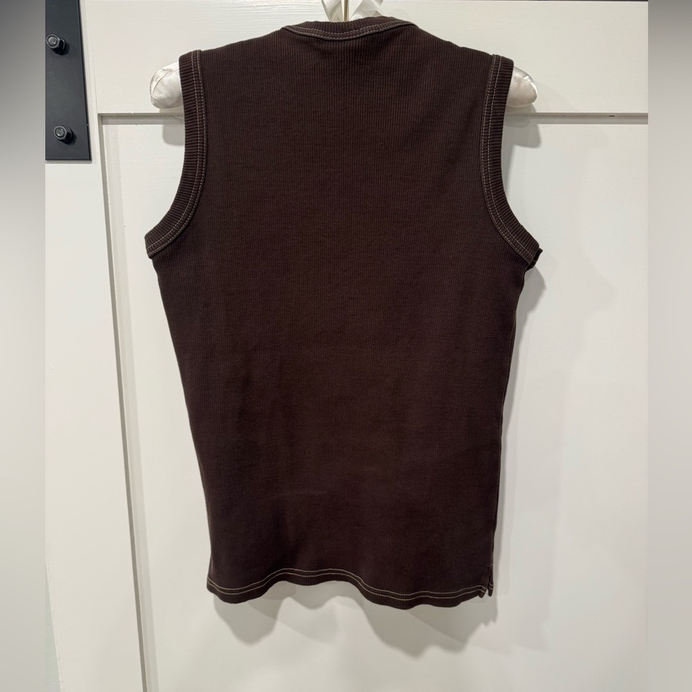 Brown Ribbed Top - Picture 2 of 3
